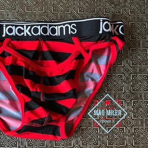 JACK ADAMS HAYDEN BLACK STRIPE BRIEF, SM